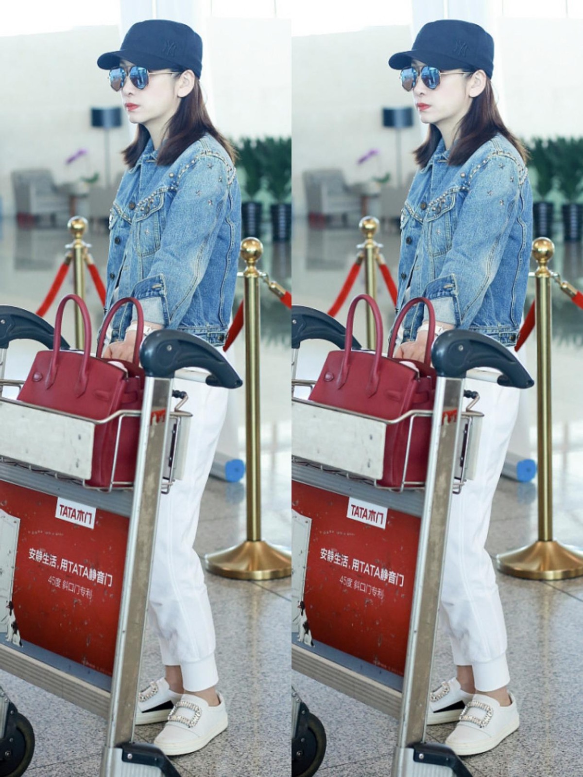 秦海璐穿条纹连体裤干练又霸气,秦海璐最近很火的穿搭风格