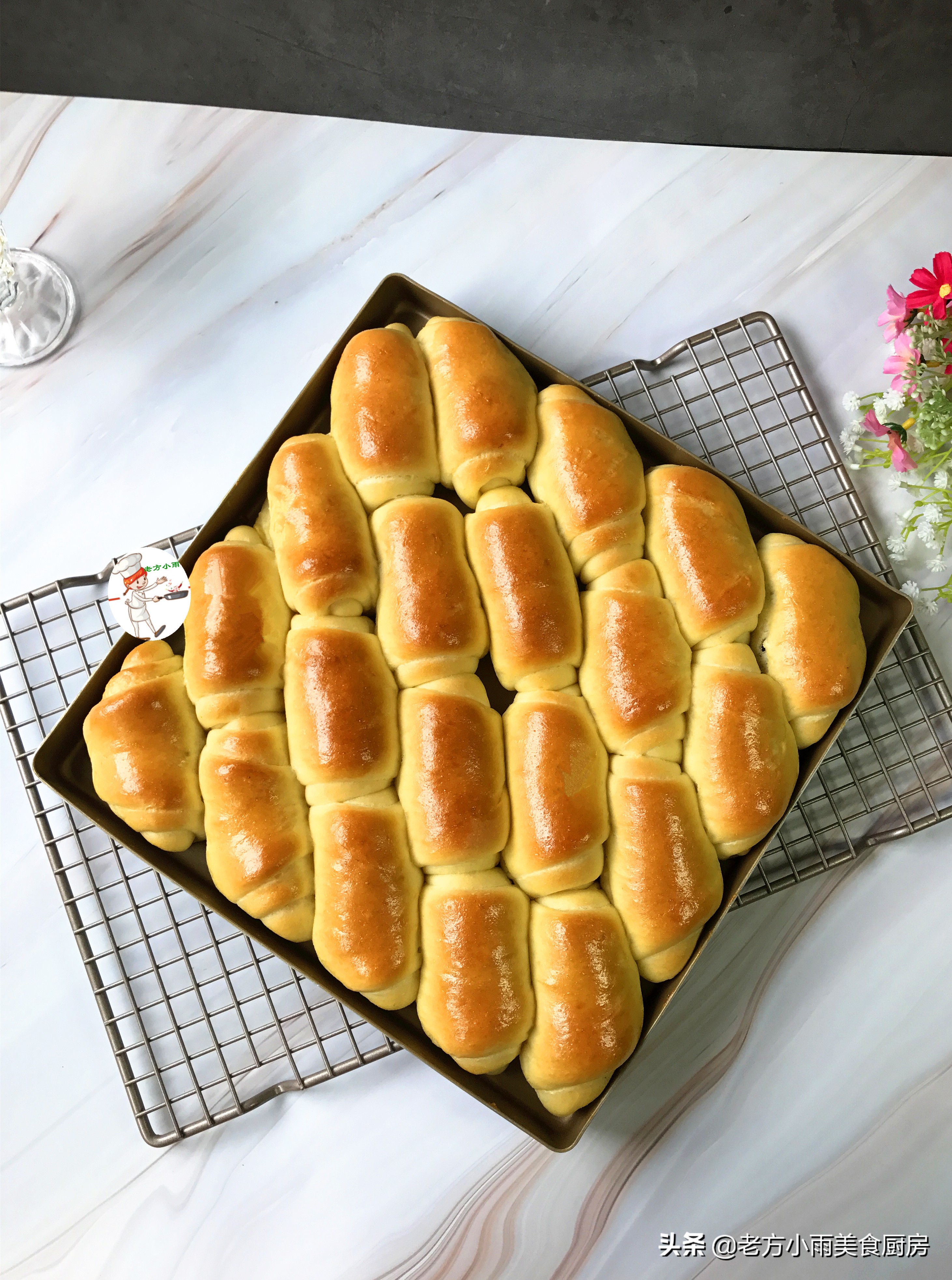 不用二次发酵的面包的做法,不用放黄油的面包卷