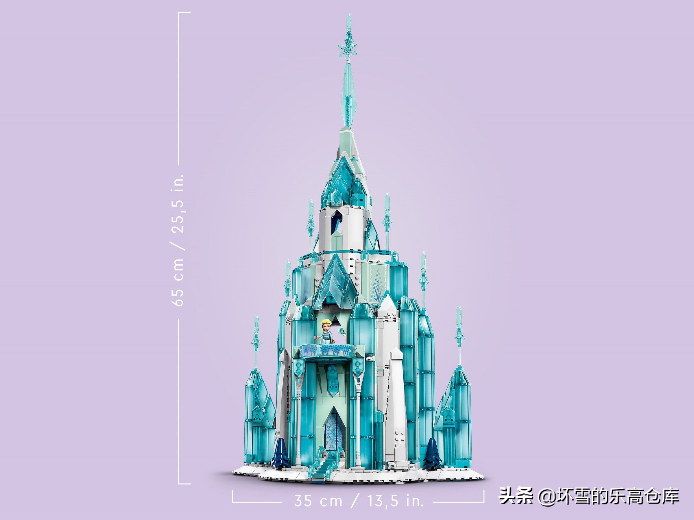 乐高迪士尼粉色城堡开箱,少女心乐高公主城堡