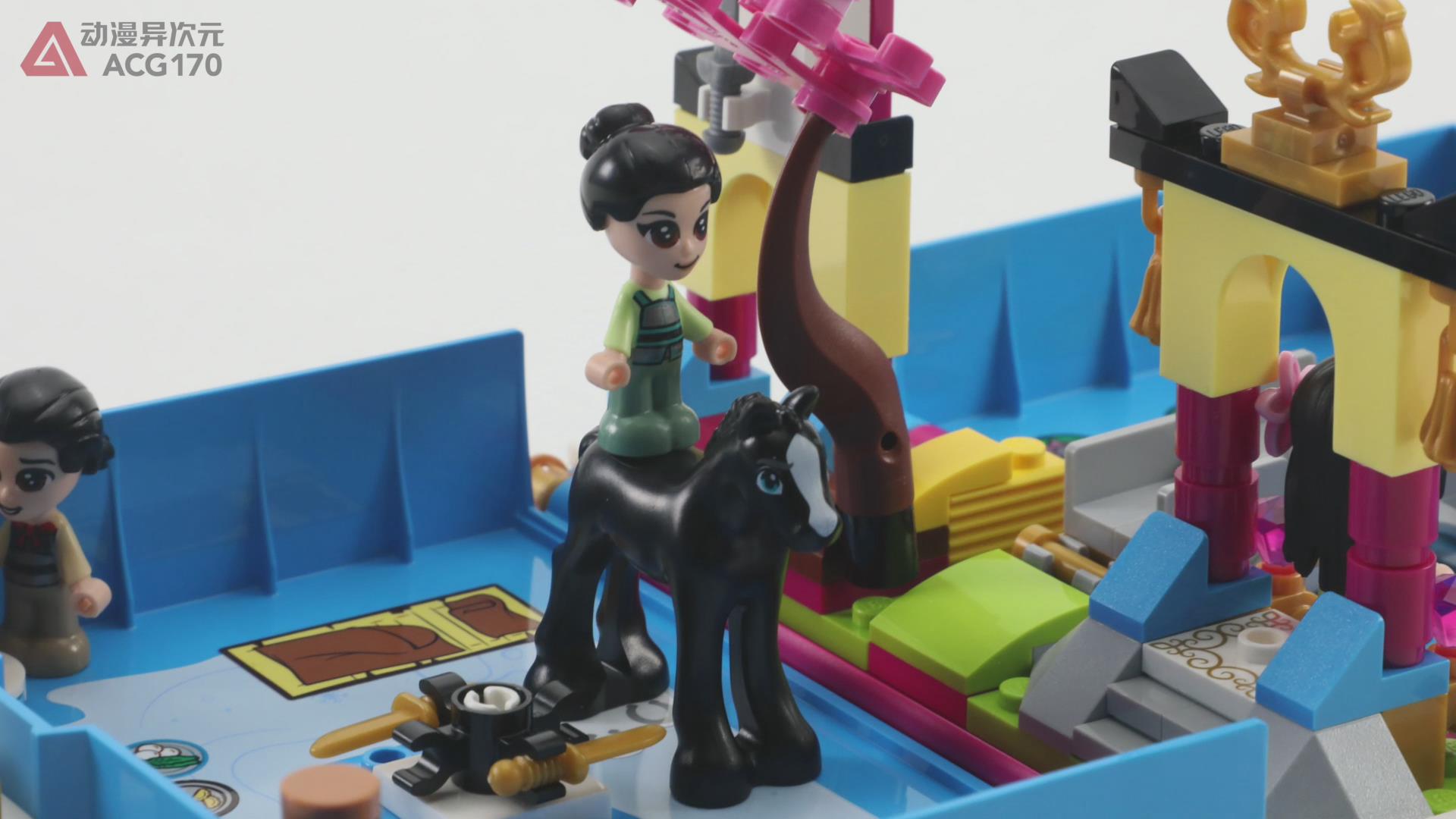 乐高迪士尼雪莉玫小颗粒积木教程,乐高迪士尼城堡3696拼装教程