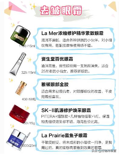 公认好用的眼霜排行榜成分解析,一定要看的爆款眼霜