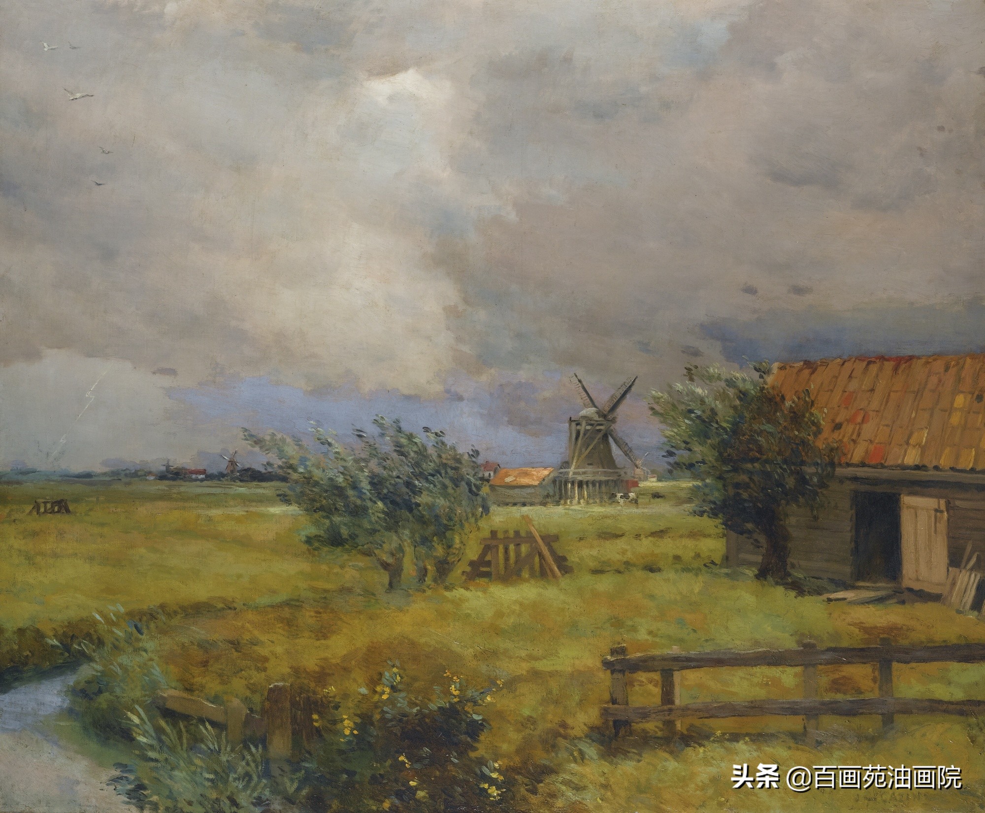 风景油画高清大图,风景油画视频教程