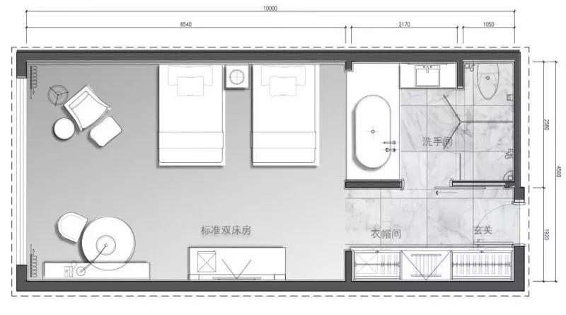 主题酒店30个房间怎么设计好,酒店标间和套房房间设计方案