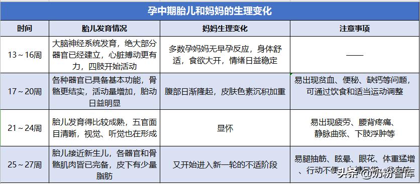 整个孕期注意事项大全图片,孕期知识大全集
