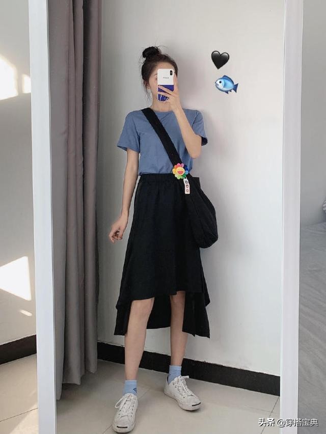 高颜值夏季穿搭学生党,夏天穿搭女学生党休闲套装