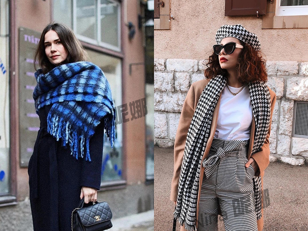 秋冬围巾这样戴就很简单实用了,冬季围巾简单又好看的系法