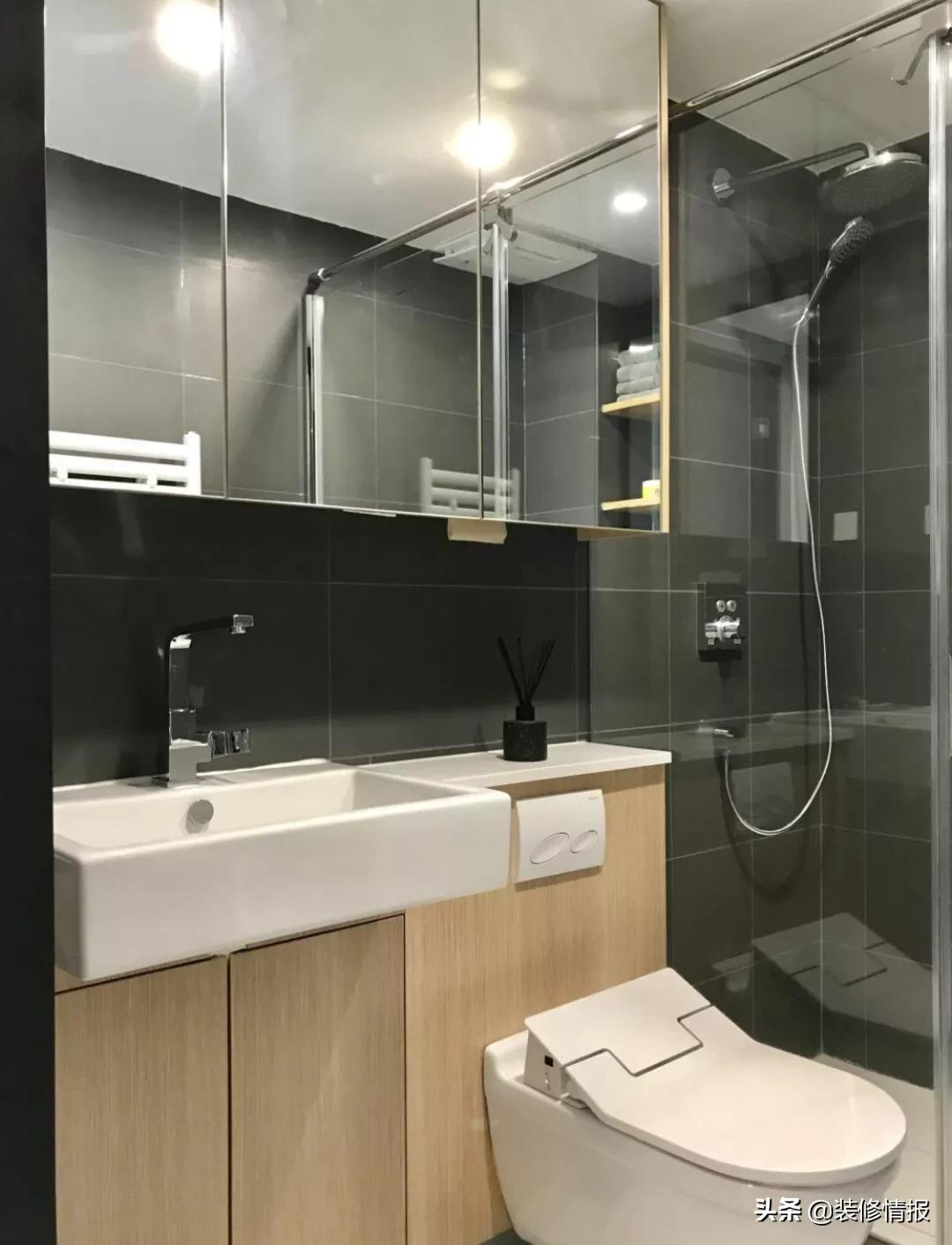 小户型卫生间平面布局最佳效果图,正方小户型卫生间设计布局