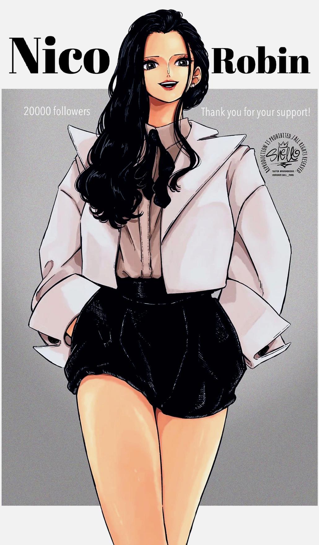 海贼王罗宾变年轻,当海贼王里的人物换上现代装