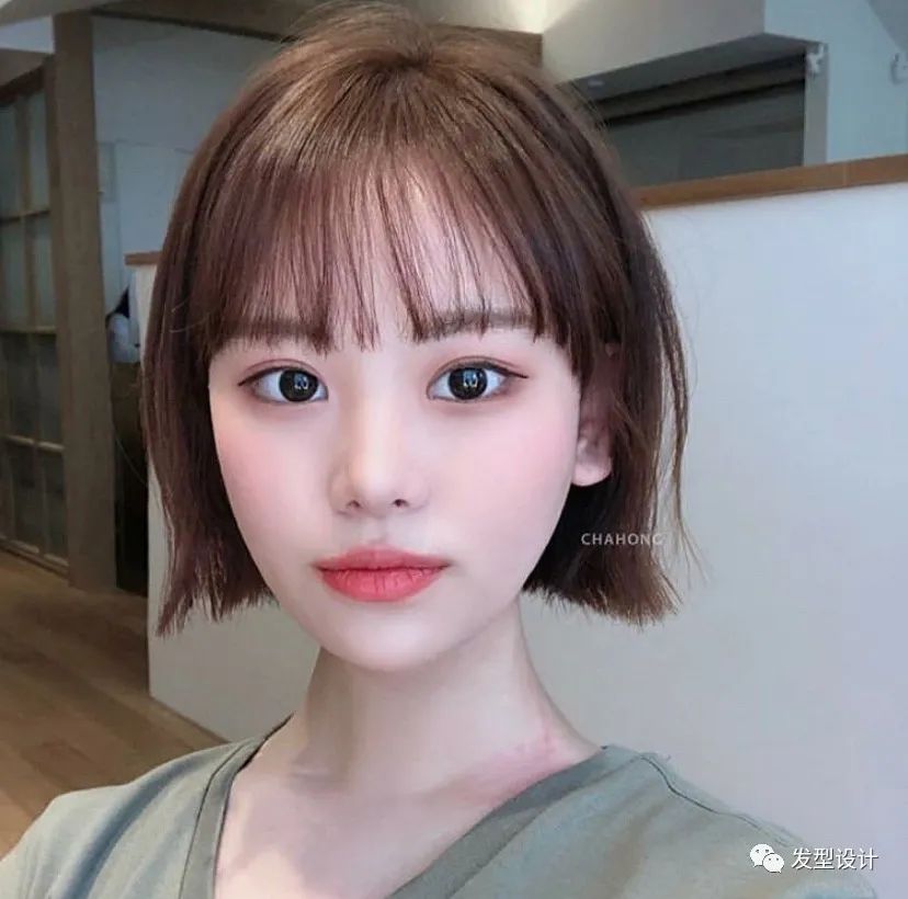 八大网红刘海短发,无刘海短发发型女