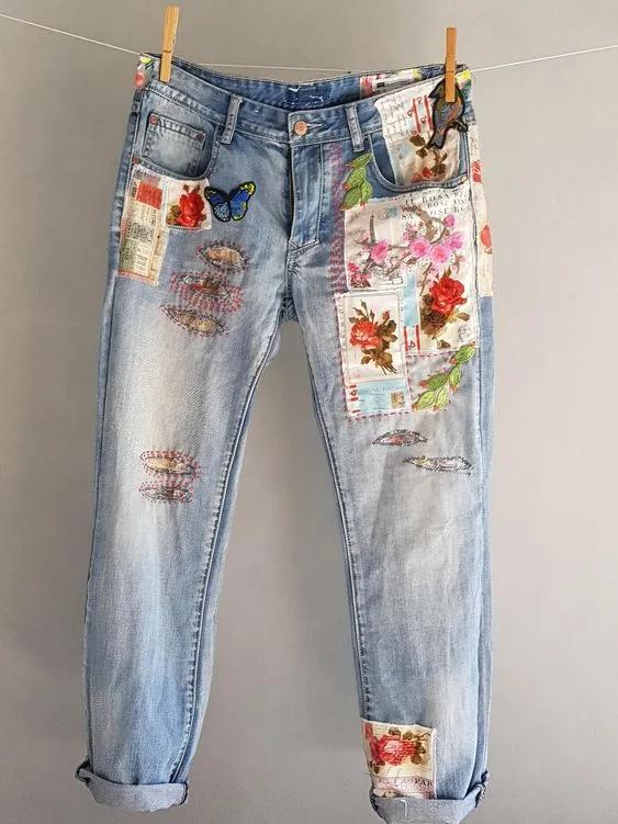 牛仔裤不好看怎么用皮筋改,牛仔裤不穿怎么改造包包