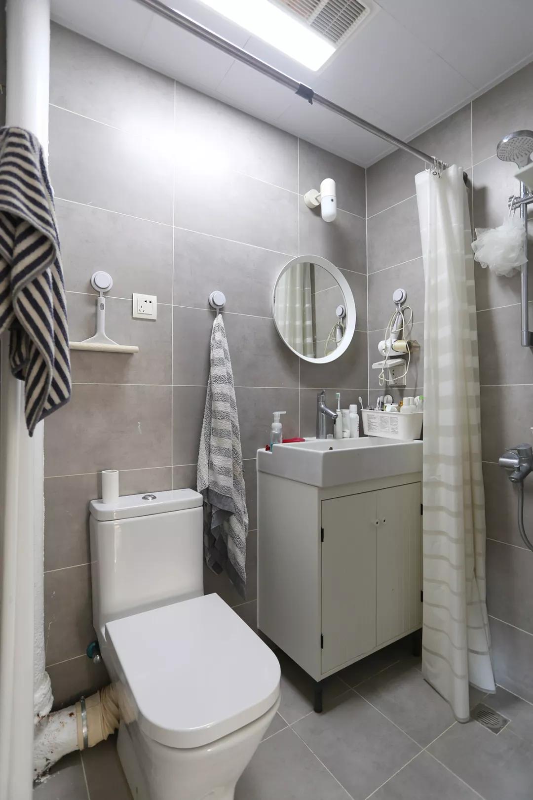 最简易的干湿分离淋浴间,淋浴区干湿分离