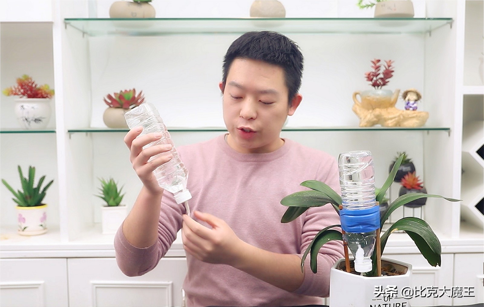 如何用塑料瓶制作自动浇花器,塑料瓶改成自动浇花器