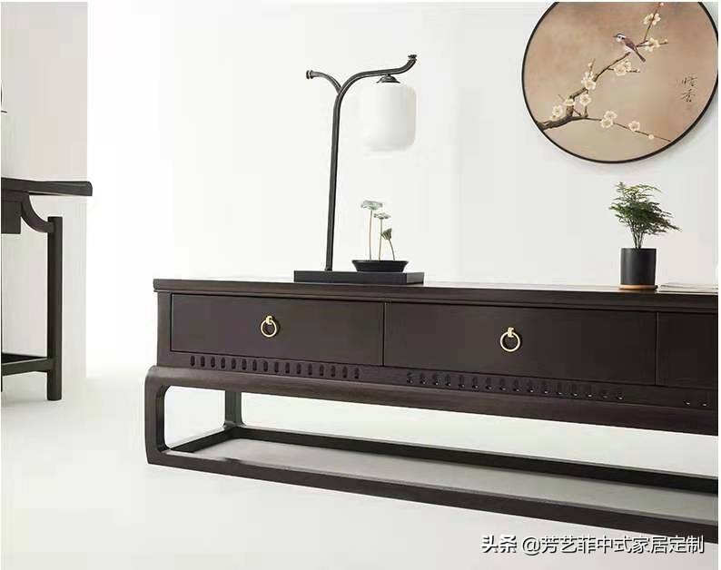 新中式家具客厅布置,新中式家具打柜子效果图