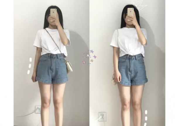 t恤帽子两根带子打结方法,显瘦t恤下摆打结方法步骤