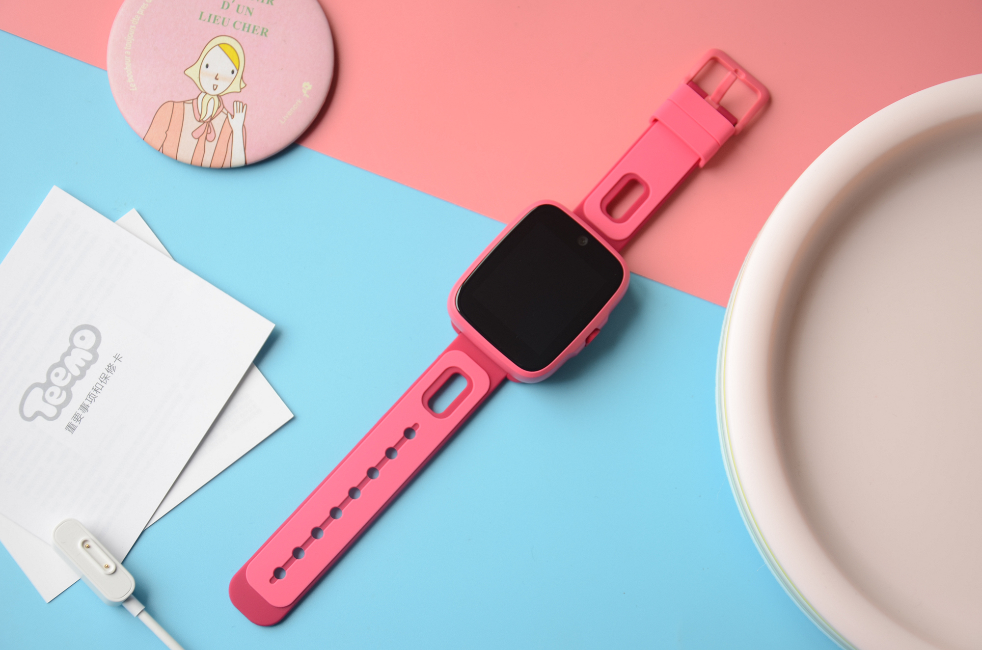 糖猫电话手表k1测评,双摄像头安卓手表