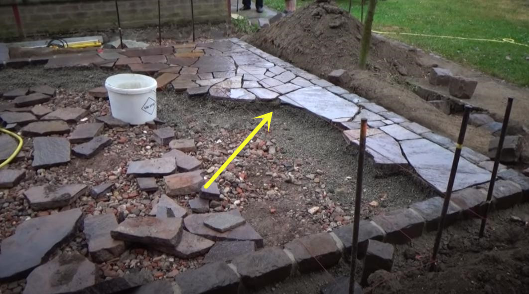 小院铺石板砖效果图大全,小院青石铺地面效果