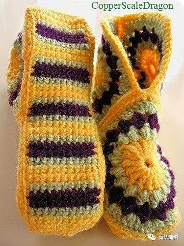 钩针人字拖鞋大全图解,钩针钩拖鞋全部教程