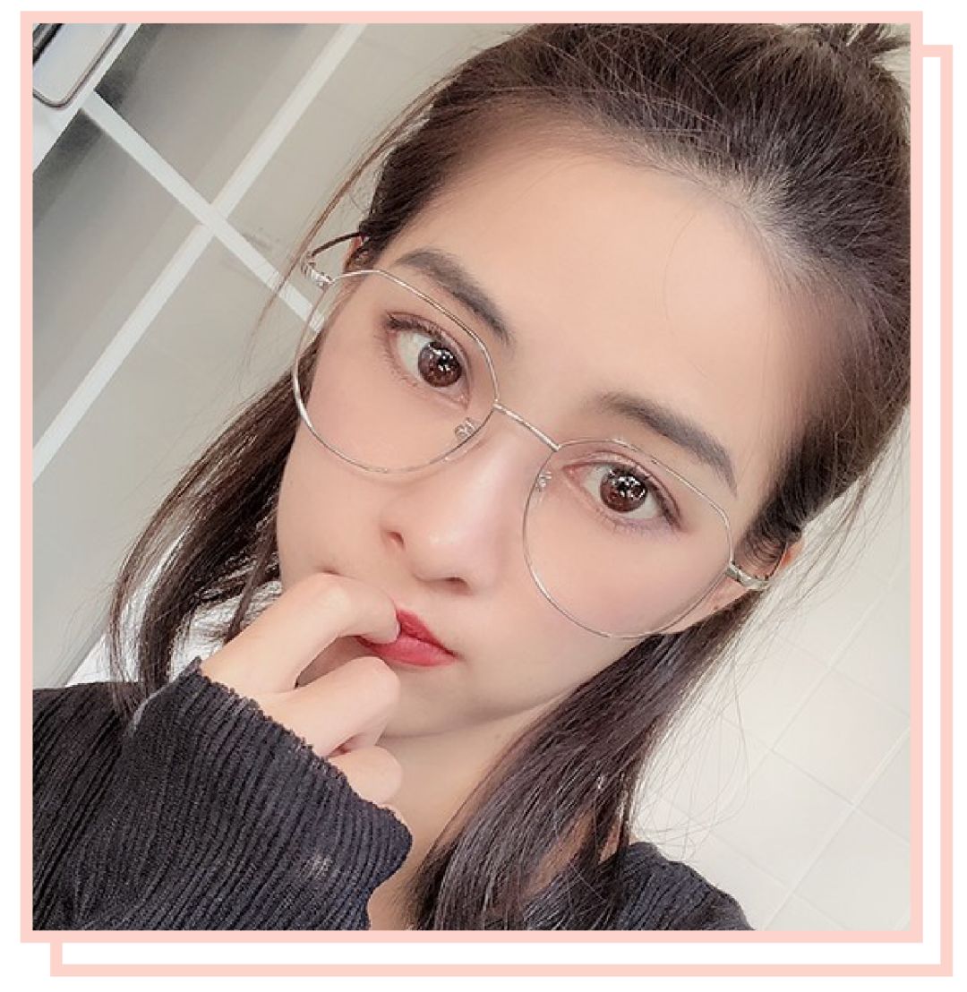 不做半永久晕妆,适合大脸的伪素颜眼镜