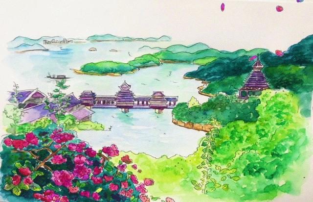 手绘贵阳国际中心,手绘贵阳地图简单又漂亮