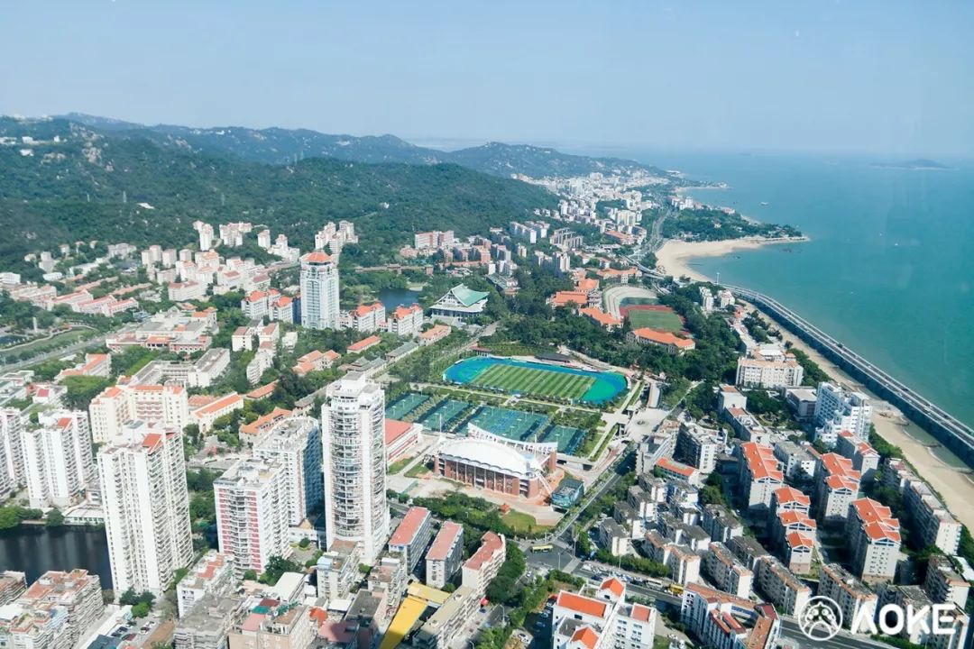 高空看厦门岛全景,厦门空中风景