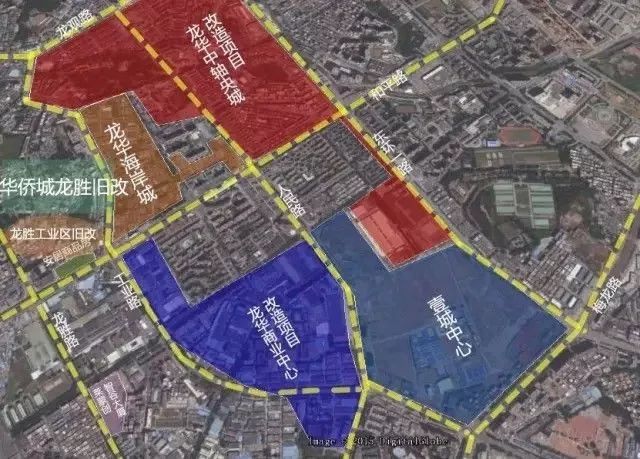 深圳龙华大水坑旧改见证新城崛起,深圳龙华商业中心旧改示意图