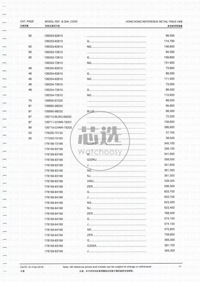香港劳力士价格和内地差多少,香港劳力士最新价目表