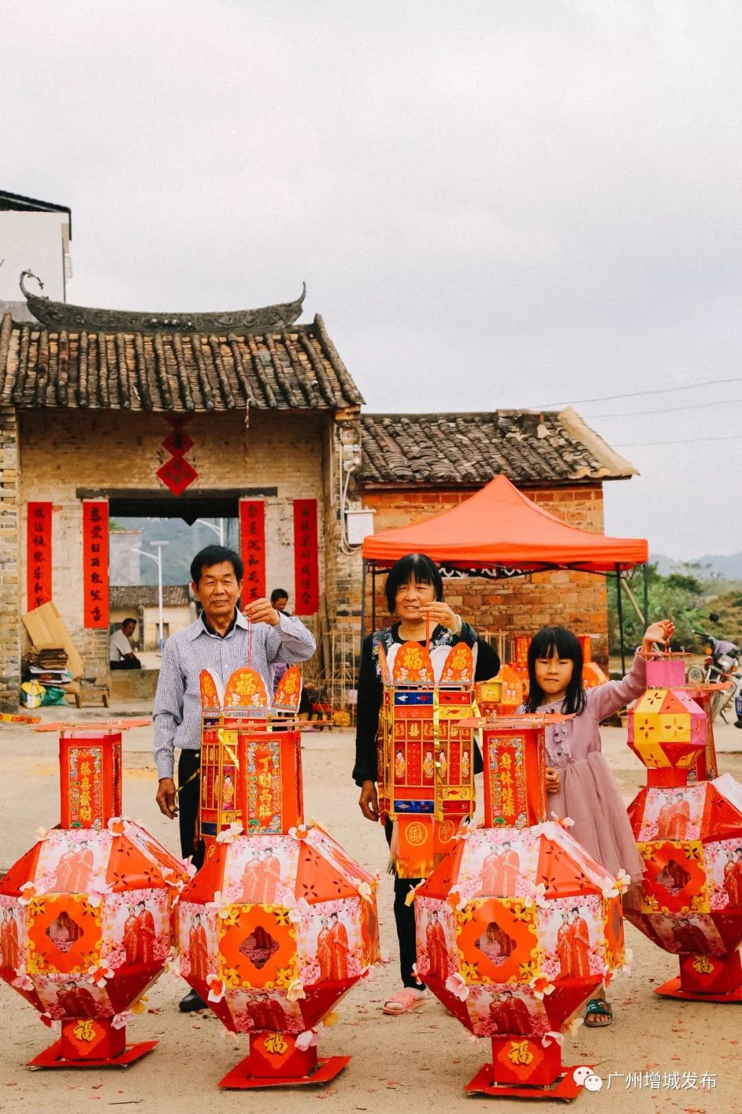 广州闽南传统大型花灯制作过程,派潭传统文化