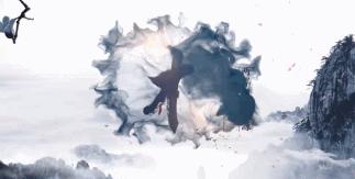 好一幅诗情画意的画,一幅天地浑然一体的水墨丹青