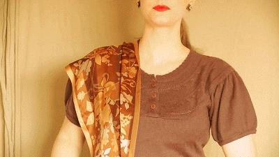 春天方丝巾怎么系好看,丝巾这样系简单时尚又清爽