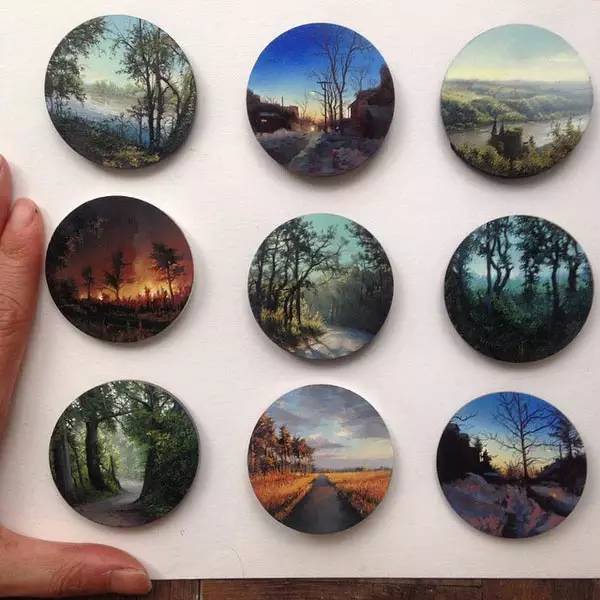 油画风景随身带,旅游景点油画