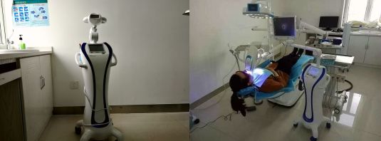 牙缺口长了一块硬东西,牙颈部有折裂线