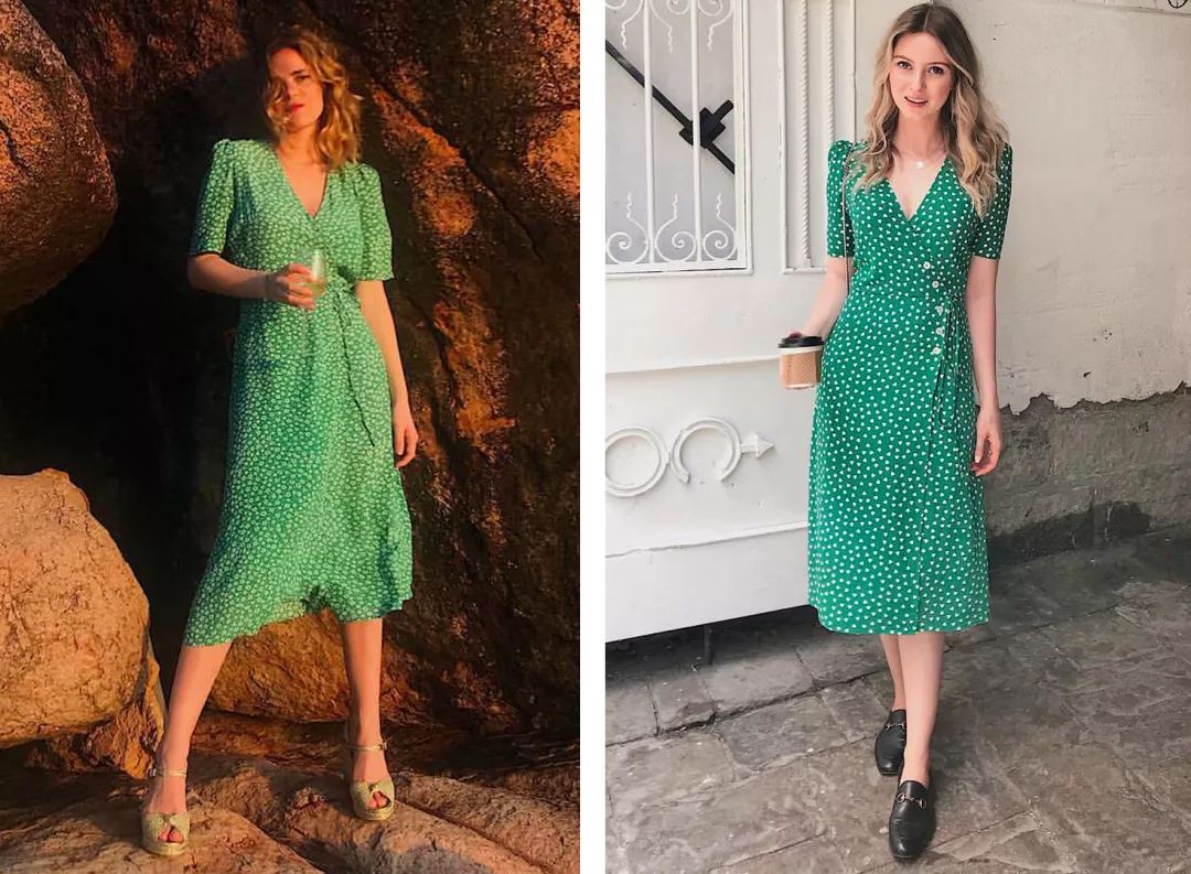 法风裙子,法风碎花裙子