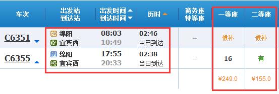 绵阳直达宜宾高铁车次,绵阳到宜宾高铁开通时间