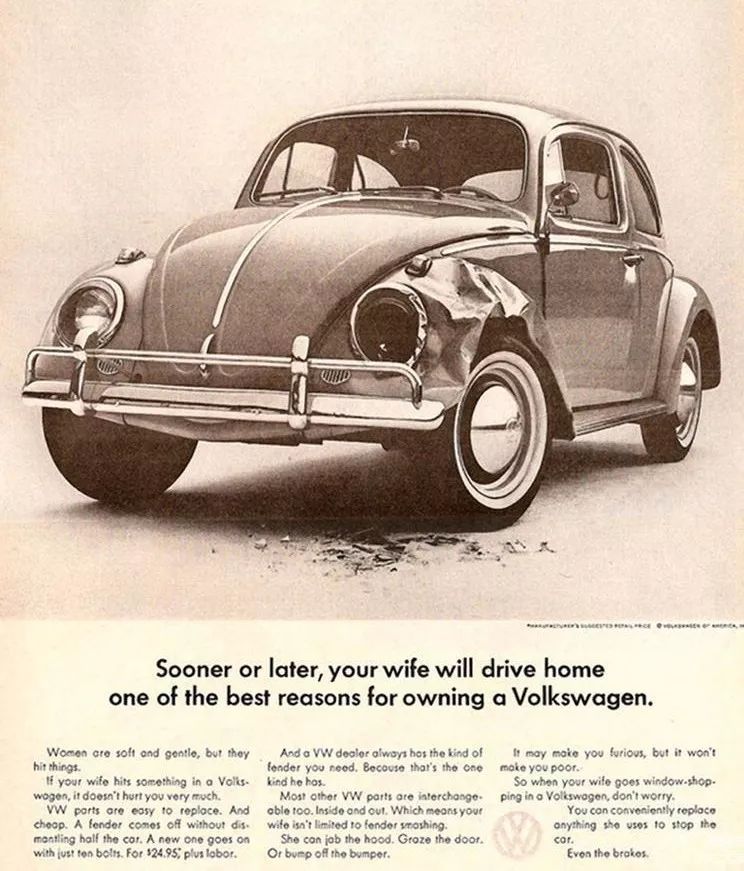 甲壳虫停产广告,甲壳虫经典广告语