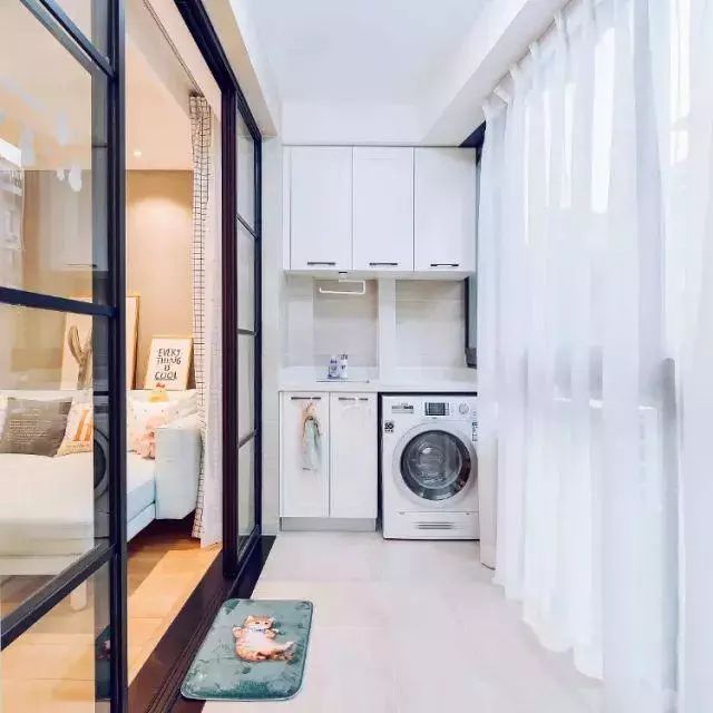 阳台洗衣柜用不锈钢还是铝合金好,阳台有洗衣柜洗衣机电源怎么布置