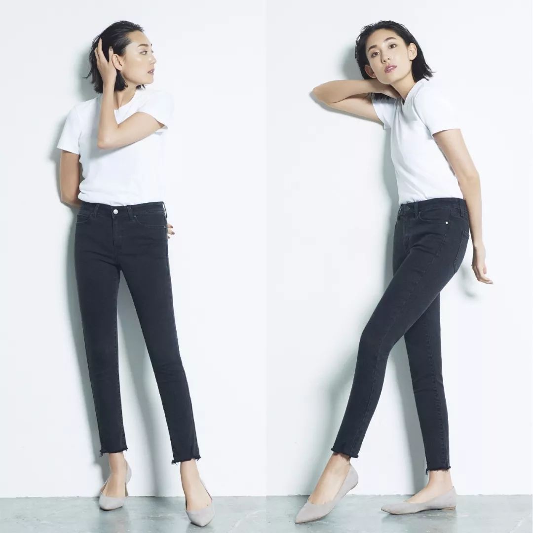 优衣库宽腿廓形牛仔裤搭配,优衣库显腿长的裤子