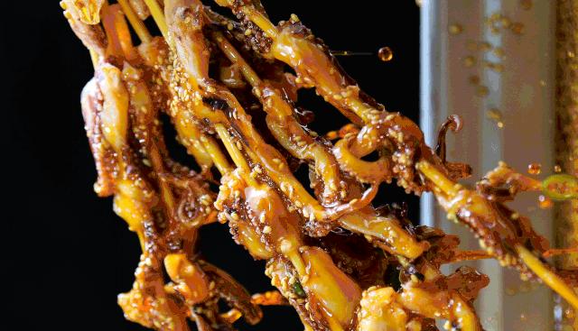 成都网红小吃棒棒鸡,网红小吃棒棒鸡