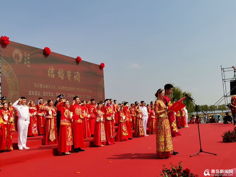 70对新人集体婚礼活动圆满完成,70对新人集体婚礼视频