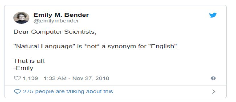 自然语言不等于英语，为什么NLPer应当认识到这个问题，以及该怎么做？