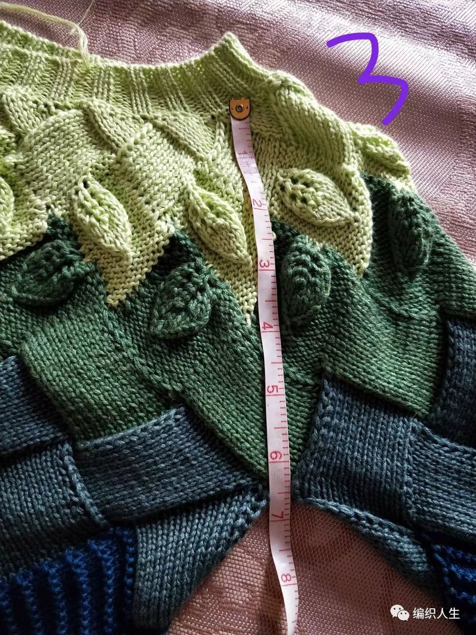 马海毛毛衣十三针编织花样图解,白桦编织衣服袖子收针