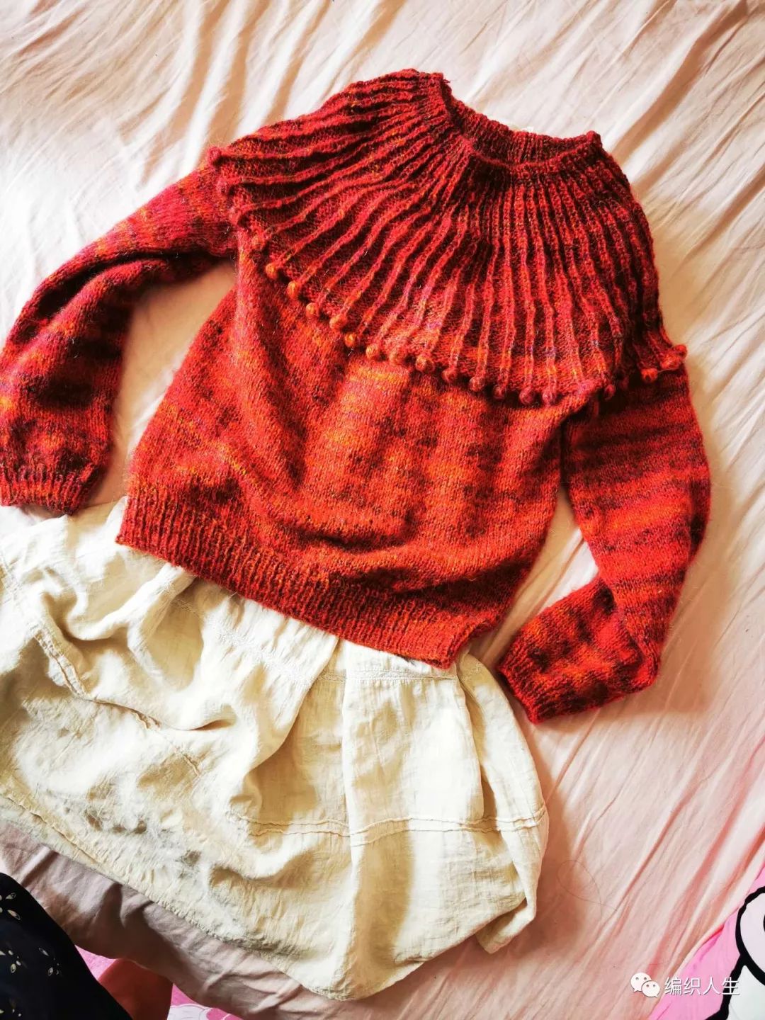 圆肩毛衣的织法女士棒针,棒针编织倾城圆肩毛衣