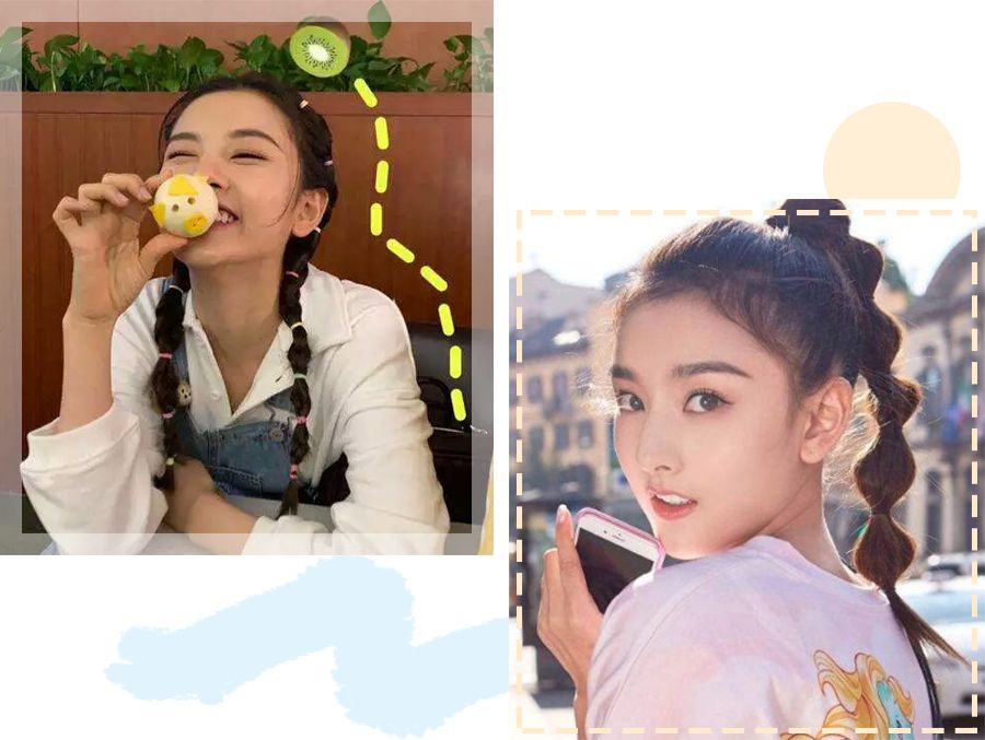 jennie发型双丸子头编发,黑色大波浪长发发型jennie