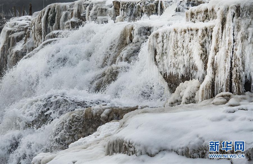 壶口冰瀑的照片,壶口瀑布冰瀑图片