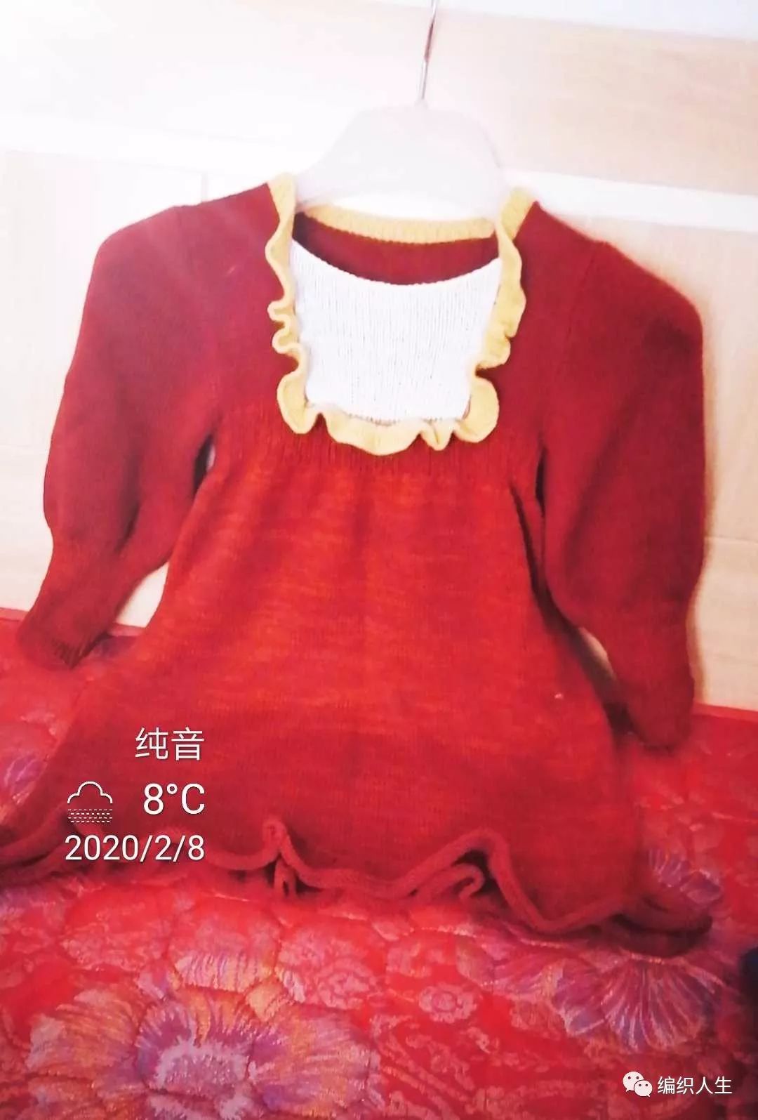 好看的毛衣女自己织的,好看又好织的毛衣花样女童连衣裙