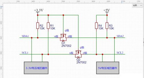 常见的电平转换电路图mos管,mos管同相电平转换电路