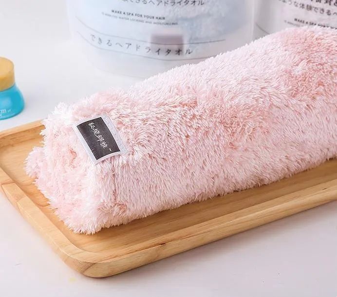 日本双层加厚超强吸水干发帽,日本吸水速干干发帽