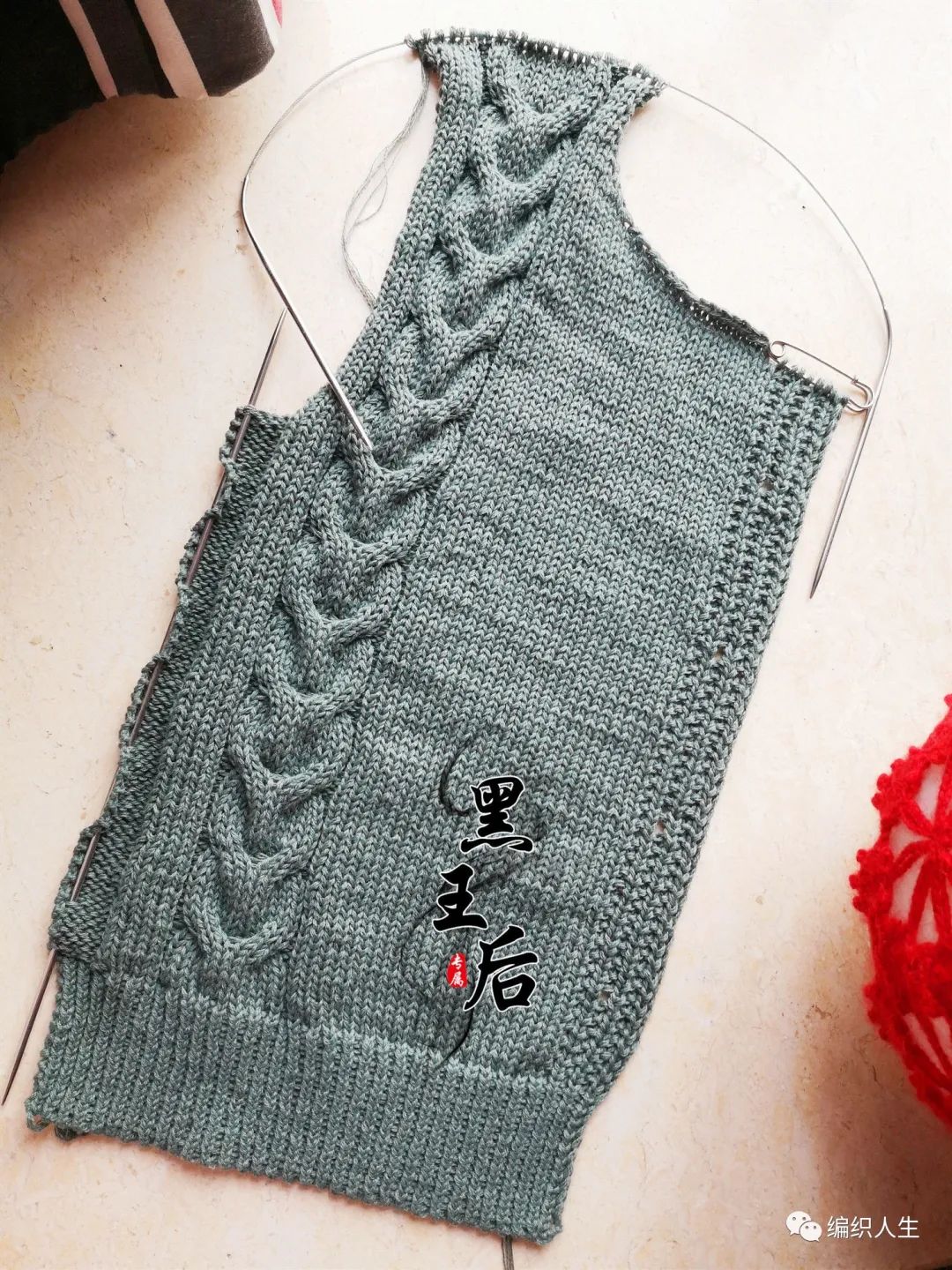 羊绒粗线棒针编织毛衣开衫长款,绿色羊毛线棒针织开衫中长款图解