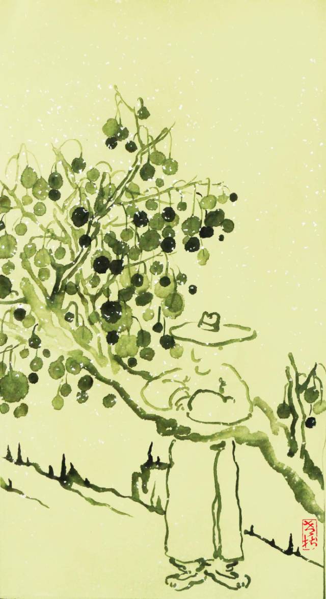 老树诗画里的夏天,老树画画中秋的诗