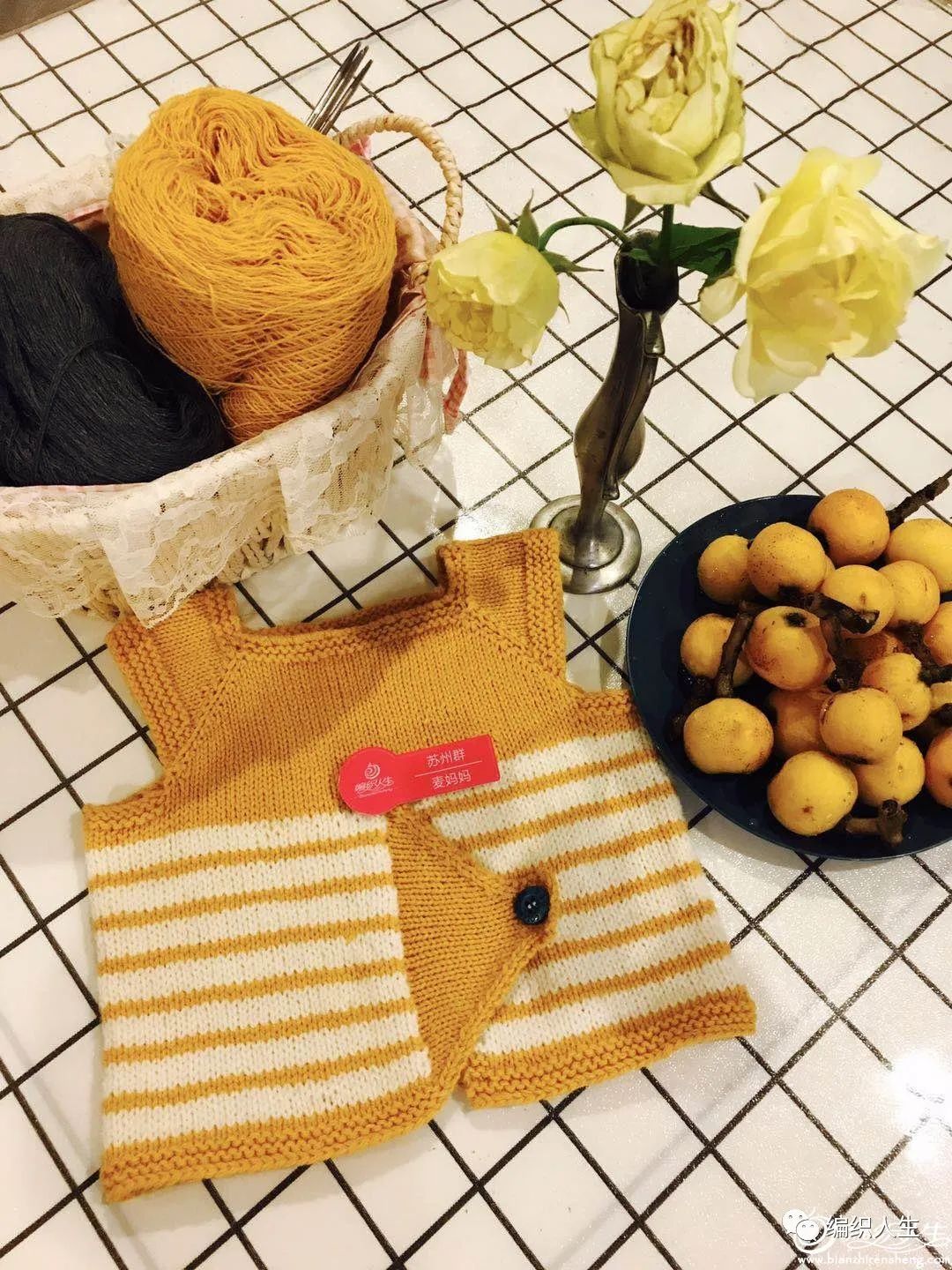 童衣缤纷作品沉睡的靓仔:婴幼儿棒针背心(有编织说明)