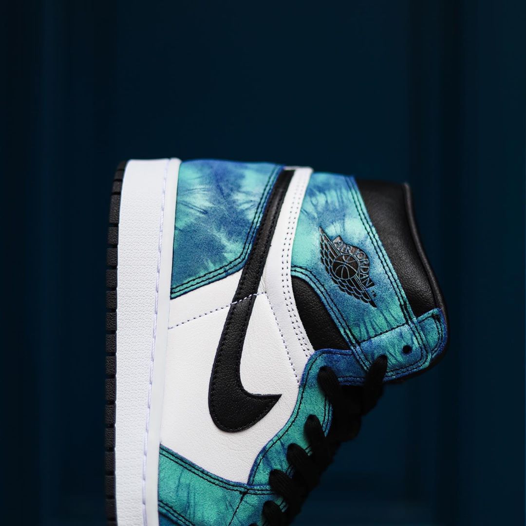 扎染airjordan1midgs黑白粉,airjordan6retrogreen扎染